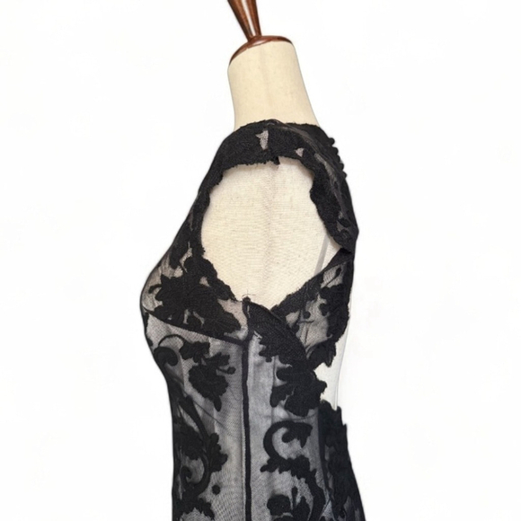 Catherine Deane Tracy Black Lace Sheath Dress | Silk Lined | Size 10 - Picture 9 of 15